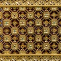 Thai wood carved pattern Royalty Free Stock Photo