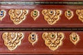 Thai wood carved pattern Royalty Free Stock Photo
