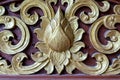 Thai wood carved pattern Royalty Free Stock Photo