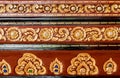Thai wood carved pattern Royalty Free Stock Photo