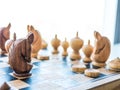 Thai wooden chess Royalty Free Stock Photo