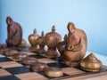 Thai wooden chess Royalty Free Stock Photo