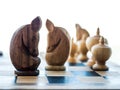 Thai wooden chess Royalty Free Stock Photo