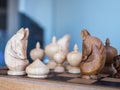 Thai wooden chess Royalty Free Stock Photo