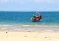 Thai wooden fishing boat