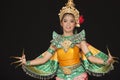 Thai young lady in an ancient Thailand dance wea Royalty Free Stock Photo