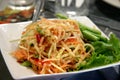 Thai young papaya salad