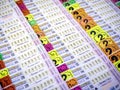 Thai lottery tickets for sale. Royalty Free Stock Photo