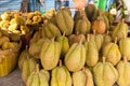 Thailan Exotic tropical fruits Durian on the street Bangkok