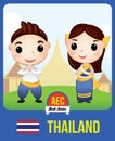 Thailand AEC doll Royalty Free Stock Photo