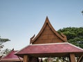 Thailand ancient pavilion roof top