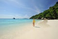 Thailand. Andaman sea. Similan. Beautiful girl Royalty Free Stock Photo