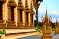 Thailand Architecture. Buddhist Pagoda At Wat Phra Yai Temple. L Royalty Free Stock Photo