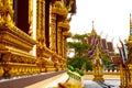 Thailand Architecture. Buddhist Pagoda At Wat Phra Yai Temple. L Royalty Free Stock Photo