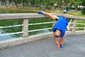 Thailand. Bangkok. January 2020. The athlete in a public Park. A man goes in for sports in Central Park . Health care.