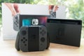 Thailand , Bangkok - June 16, 2019 The Nintendo Switch with Joy Controller