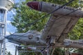 Old US Army aircraft, Cessna 318 t-37b at the monastery