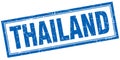 Thailand blue square grunge stamp