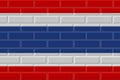 Thailand brick flag illustration Royalty Free Stock Photo