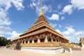 Thailand Buddhist temple golden stupa in Khonkaen of landmark,Temple in Khon Kaen have local name is Wat Nong Waeng.