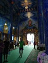 Thailand Chiang Rai Blue Temple of Dancing Tiger Thai Buddhist Religious Architecture Buddhism Wat Rong Seur Ten Putha Kabkaew