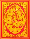 Close up Chinese door, Golden Dragon at Wat Leng N Royalty Free Stock Photo