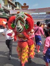 Thailand: Chinese New Year - Lion Dance at China Town, Bangkok.