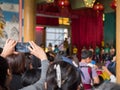 Thailand, Chonburi : The parents try to take picture or take video of their kids in acting day at school, on .January 12, 2018 i