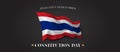 Thailand constitution day vector banner, greeting card