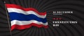 Thailand constitution day vector banner, greeting card