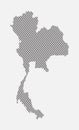 Thailand country map made creative lines vector