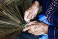 Thailand cultural,handmake broom making