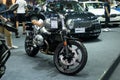 Thailand - Dec , 2018 : close up BMW R nine T scramble cafe motorbike presented in motor expo Nonthaburi Thailand
