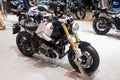 Thailand - Dec , 2018 : close up BMW R nine T series motorbike presented in motor expo Nonthaburi Thailand