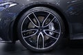 Thailand - Dec , 2018: close up Mercedes benz AMG CLS 53 , black Michelin tire and alloy mag wheel