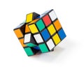 Thailand, 3 December 2019. rubik`s cube colorful isolated on the white background