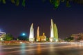 Thailand democracy monument Anusawari Prachathipatai public monument in the centre of Bangkok capital of Thailand