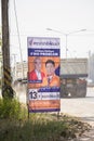 Thailand Election poster on highway roadside