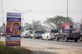 Thailand Election poster on highway roadside