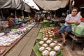 Thailand famous train market.