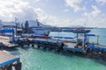 Thailand - 18 February : At Seatran Pier Ferry Pier Koh Samui Surat Thani on February 18, 2022 in Thailand Royalty Free Stock Photo