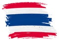 Thailand flag background paint splash illustration with clipping path