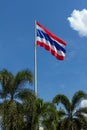 Thailand Flag with blue sky