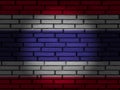 Thailand flag brick wall Royalty Free Stock Photo