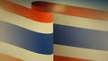 Thailand flag colors set at the wall. Royalty Free Stock Photo