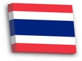 3D vector flag of Thailand Royalty Free Stock Photo