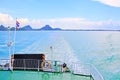 Thailand Flag and Ferry, Koh Samui, Thailand Royalty Free Stock Photo