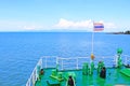 Thailand Flag and Ferry, Koh Samui, Thailand Royalty Free Stock Photo