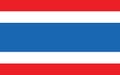 Thailand flag vector graphic. Rectangle Thai flag illustration. Thailand country flag is a symbol of freedom, patriotism and
