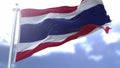 Thailand flag waving against the sky